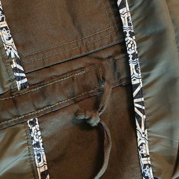 Lucky Brand Full Zip Jacket Military Utility Olive Army Green Women's size Small - Picture 12 of 12